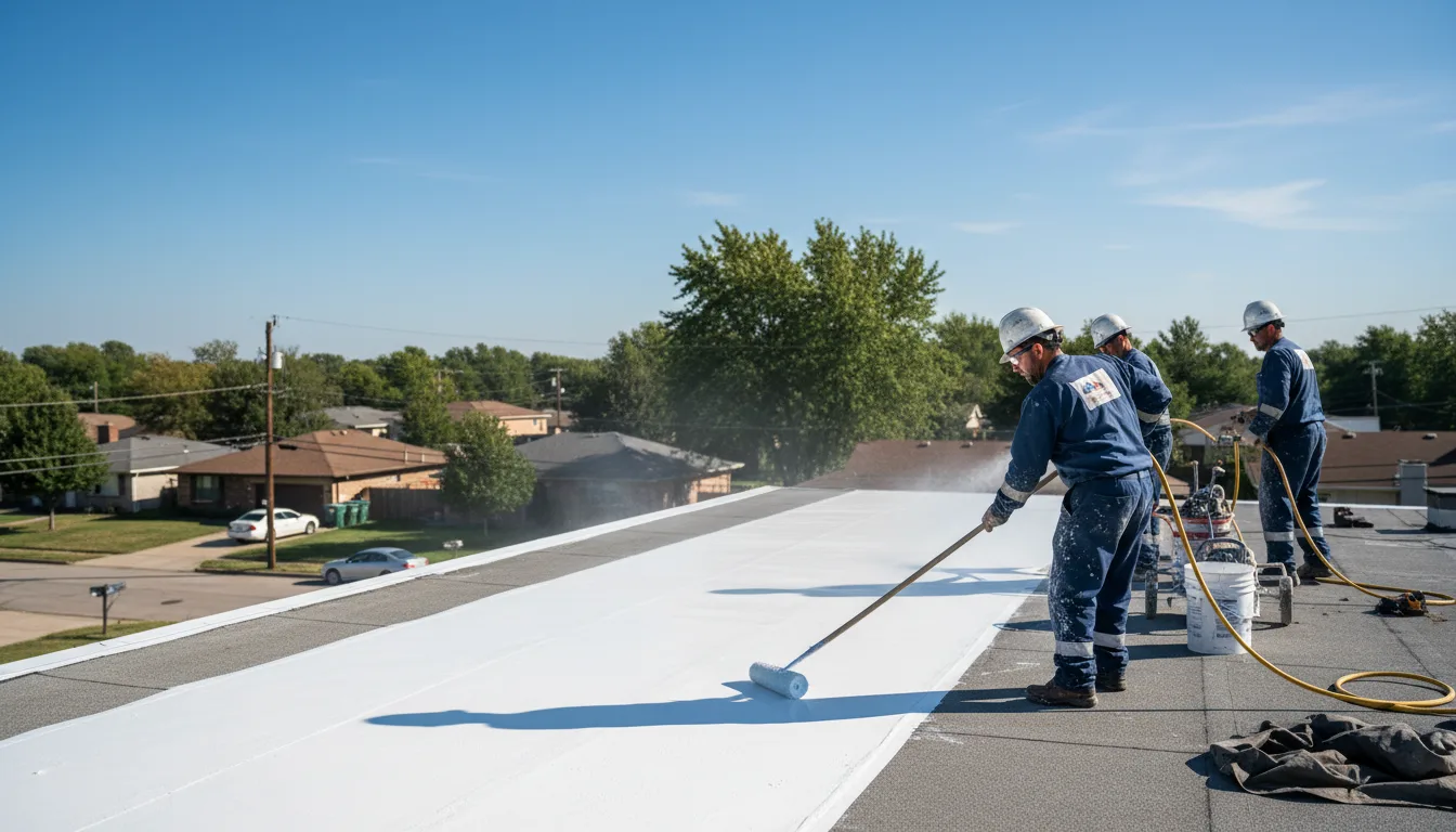 Commercial roof coating in Huntingburg, IN near me